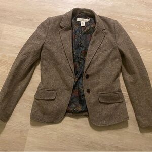 Tweed blazer with elbow patches